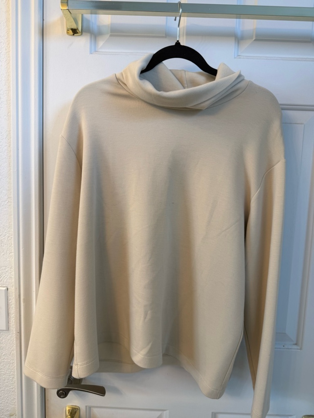 Outdoor Voices Super Soft Cream Turtleneck Pullover
